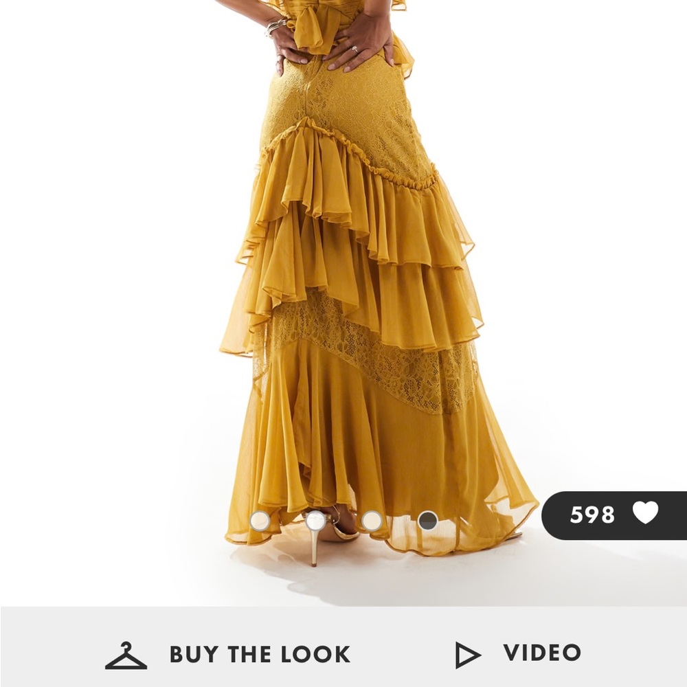 ASOS Mustard Maxi Dress - Picture 4 of 6
